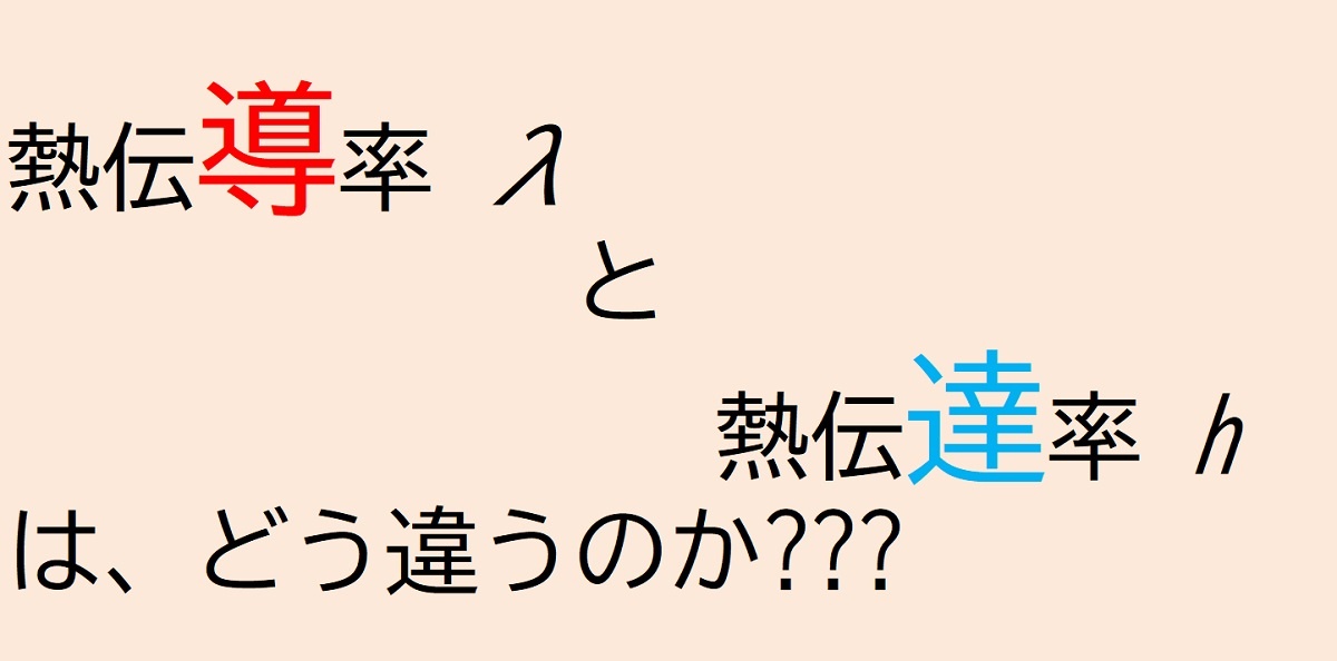 熱伝導率と熱伝達率の違い